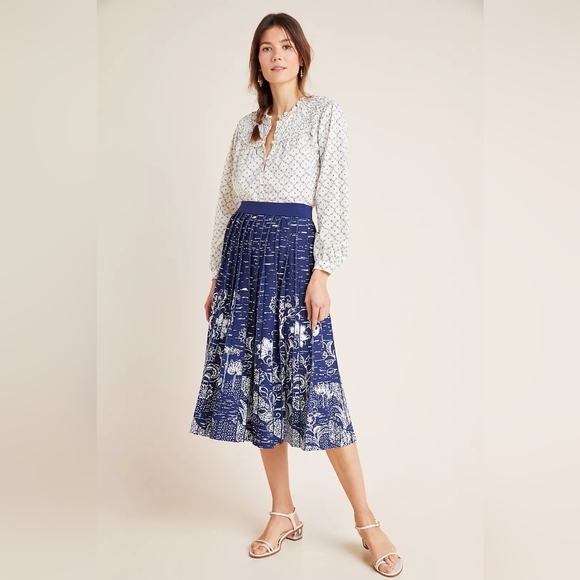 Anthropologie Dresses & Skirts - Anthropologie Haven Pleated Knit Midi Skirt Size S NWT